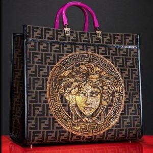 FENDII x VERSACEE SUNSHINE SHOPPER TOTE BAG