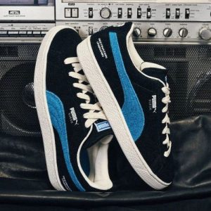 PUMAA CLASSIC SUEDE BLACK BLUE 