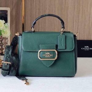 COACHH  MORGAN LEATHER SNAKE 🐍 TRIM CROSSBODY