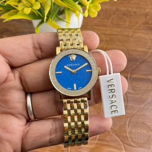 VERSACEE GRECA GLASS BRACELET WATCH