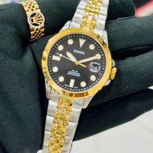 Fossill Fb-01 Three-Hand With Date Two-Tone Stainless Steel Watch