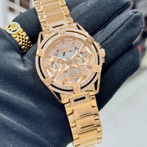 GUESSS Ladies Rose Gold Tone Multifunction Watch