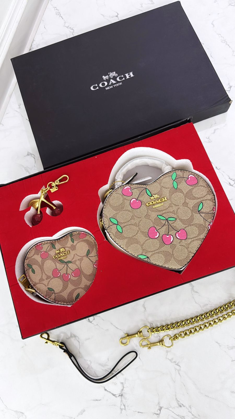 Coachh Heart ❤️ Combo Set In Stock