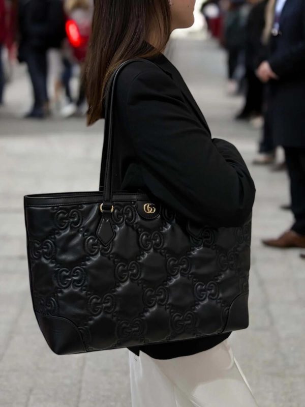 GUCCII CALFSKIN SHOPPER TOTE BAG