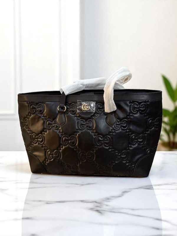 GUCCII CALFSKIN SHOPPER TOTE BAG - Image 3