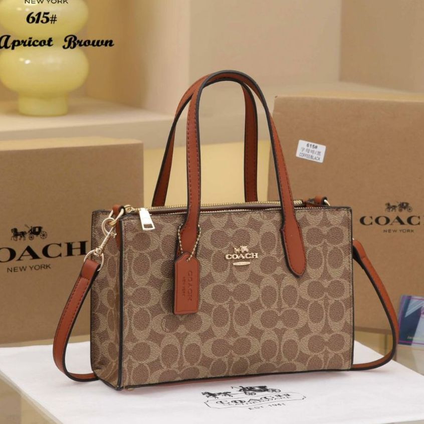 Coachh Nina Small Tote Bag In Signature Leather - Image 4