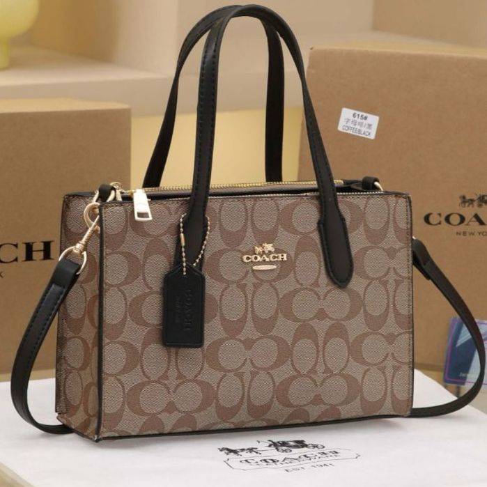 Coachh Nina Small Tote Bag In Signature Leather - Image 5