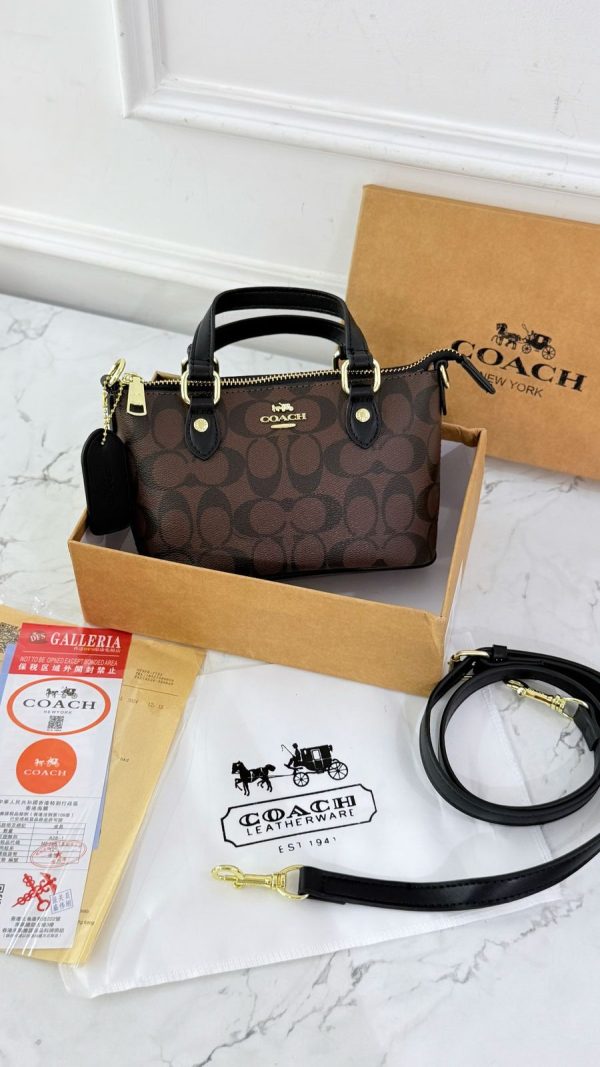 Latest Coachh Mini Gallery Crossbody In Signature Canvas - Image 3