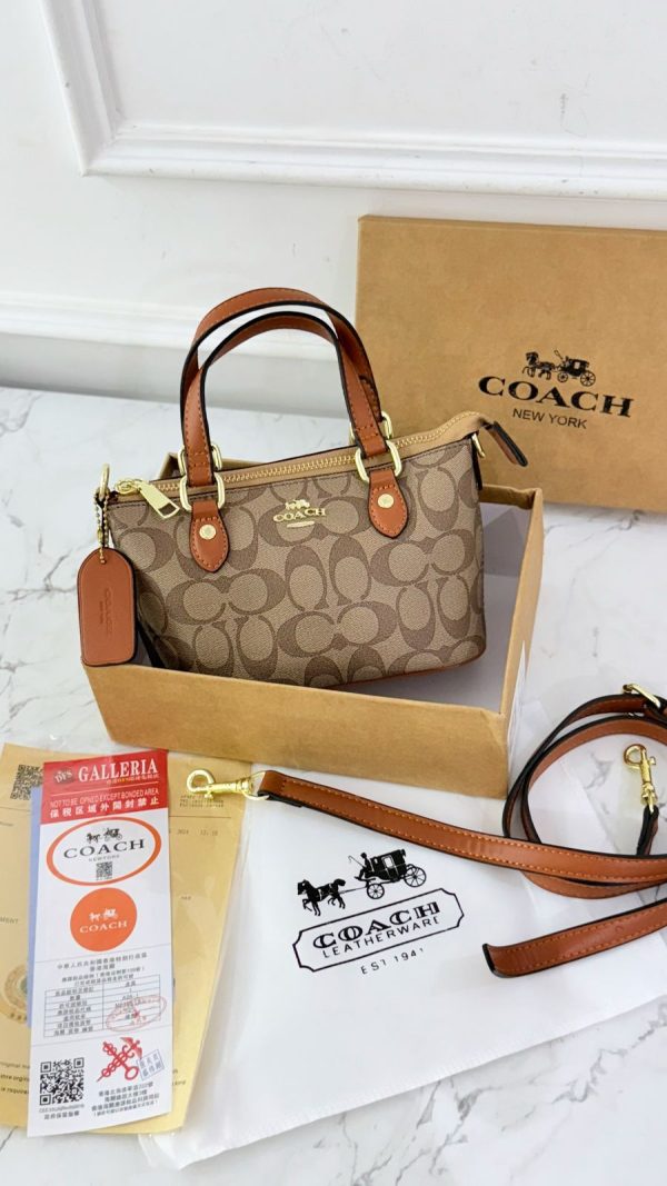 Latest Coachh Mini Gallery Crossbody In Signature Canvas - Image 4