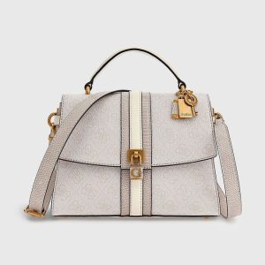 Latest Guesss Top Handle Flap Handbag