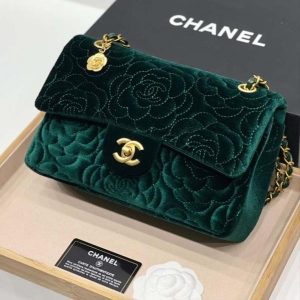 Chanell Velvet Camellia Flower Premium Limited Edition Bag