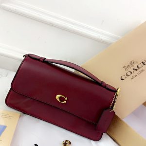 CoachH Juno Leather Top Handle Shoulder Crossbody Bag