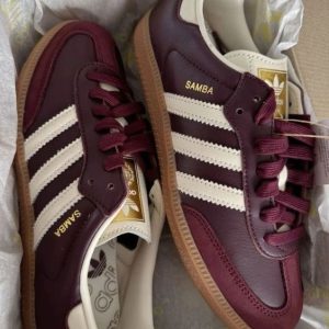 Adidass Samba OG Maroon Gold