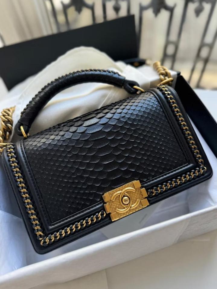 CHANELL PYTHON MEDIUM LE BOY BAG - Image 2