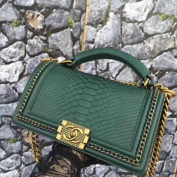 CHANELL PYTHON MEDIUM LE BOY BAG