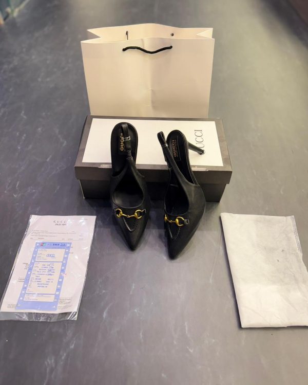 GUCCII LEATHER HEELS - Image 5