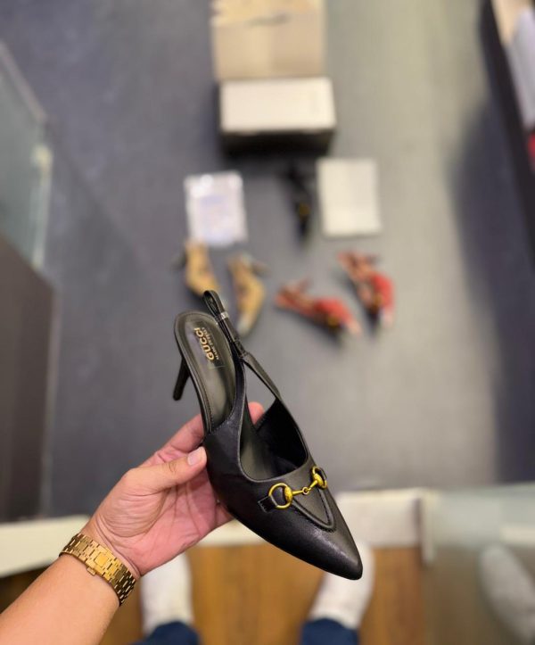 GUCCII LEATHER HEELS - Image 7