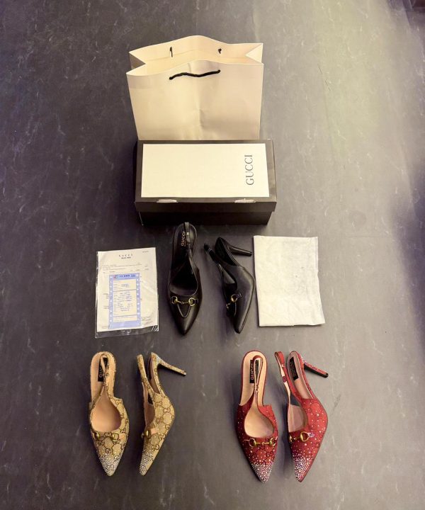 GUCCII LEATHER HEELS - Image 6