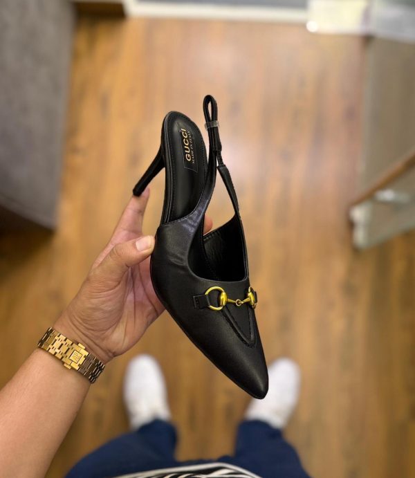 GUCCII LEATHER HEELS - Image 9