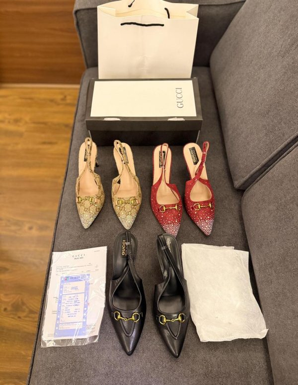 GUCCII LEATHER HEELS - Image 8