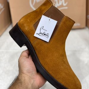 CHRISTIANN LOUBOUTINN  SUEDE CHELSEA BOOTS