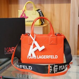 KARLL LAGERFELD   KSQUARE EMBOSSED SMALL TOTE BAG