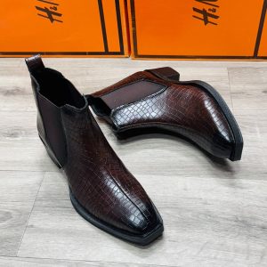 H&MM croco chelsea boots