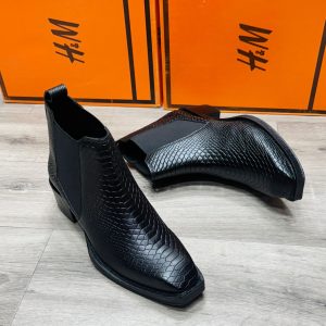 H&MM croco chelsea boots