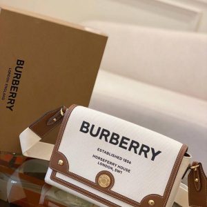 BURBERRYY VINTAGE  NOTE CROSSBODY BAG WITH BROAD STRAP