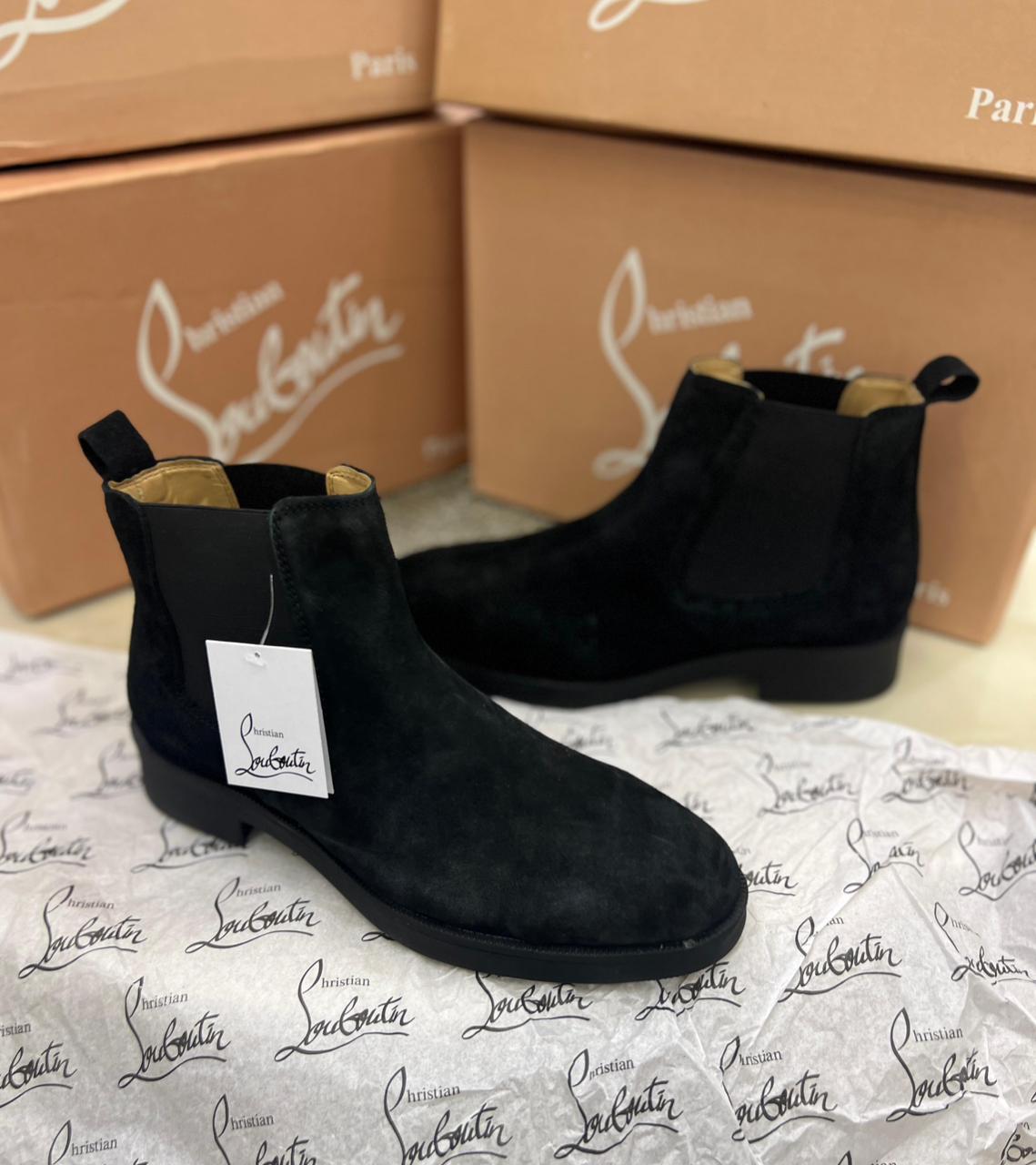 CHRISTIANN LOUBOUTINN  SUEDE BOOTS - Image 5