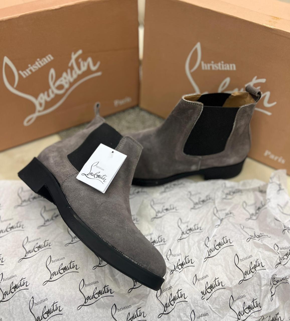 CHRISTIANN LOUBOUTINN  SUEDE BOOTS - Image 9