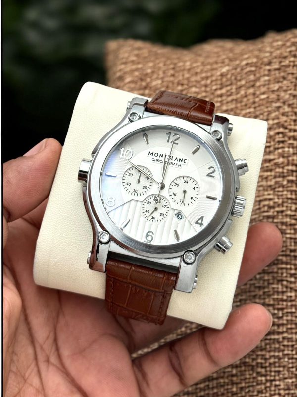 Montblancc leather watch - Image 4