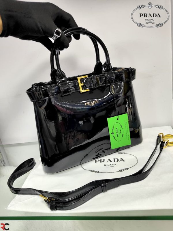 PRADAA  PATENT BUCKLE HANDBAG - Image 2
