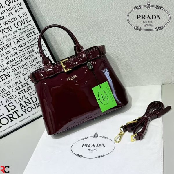 PRADAA  PATENT BUCKLE HANDBAG - Image 4