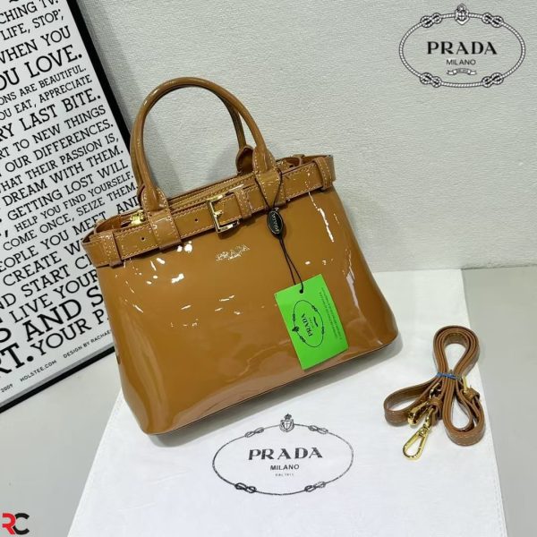 PRADAA  PATENT BUCKLE HANDBAG - Image 5