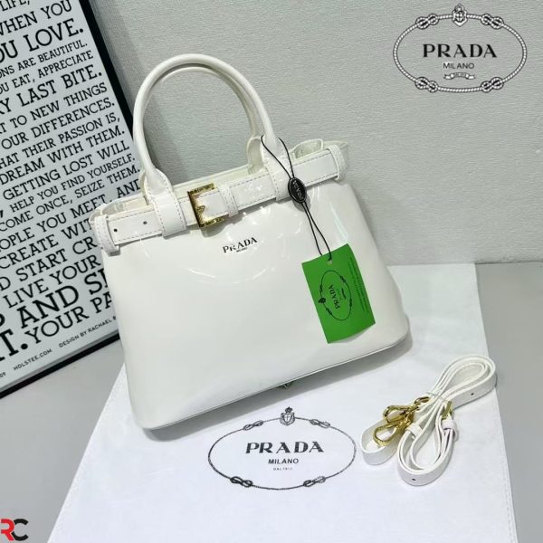 PRADAA  PATENT BUCKLE HANDBAG - Image 7