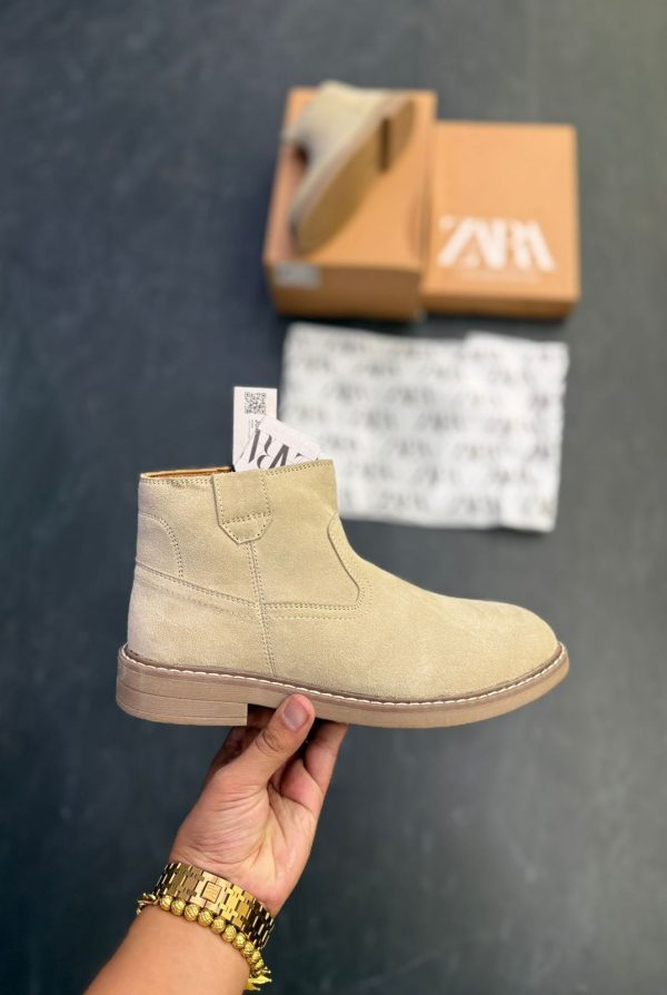ZARAA LEATHER ZIP LIGHT BROWN CHELSEA BOOT - Image 2