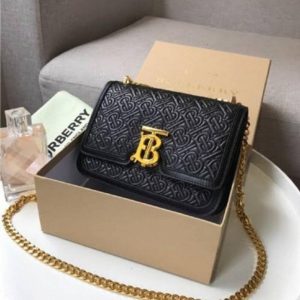 Burberryy TB Monogram Quilted Shoulder Bag