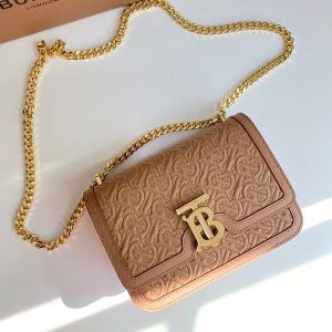 BURBERRYY  TB MONOGRAM QUILTED SHOULDER BAG