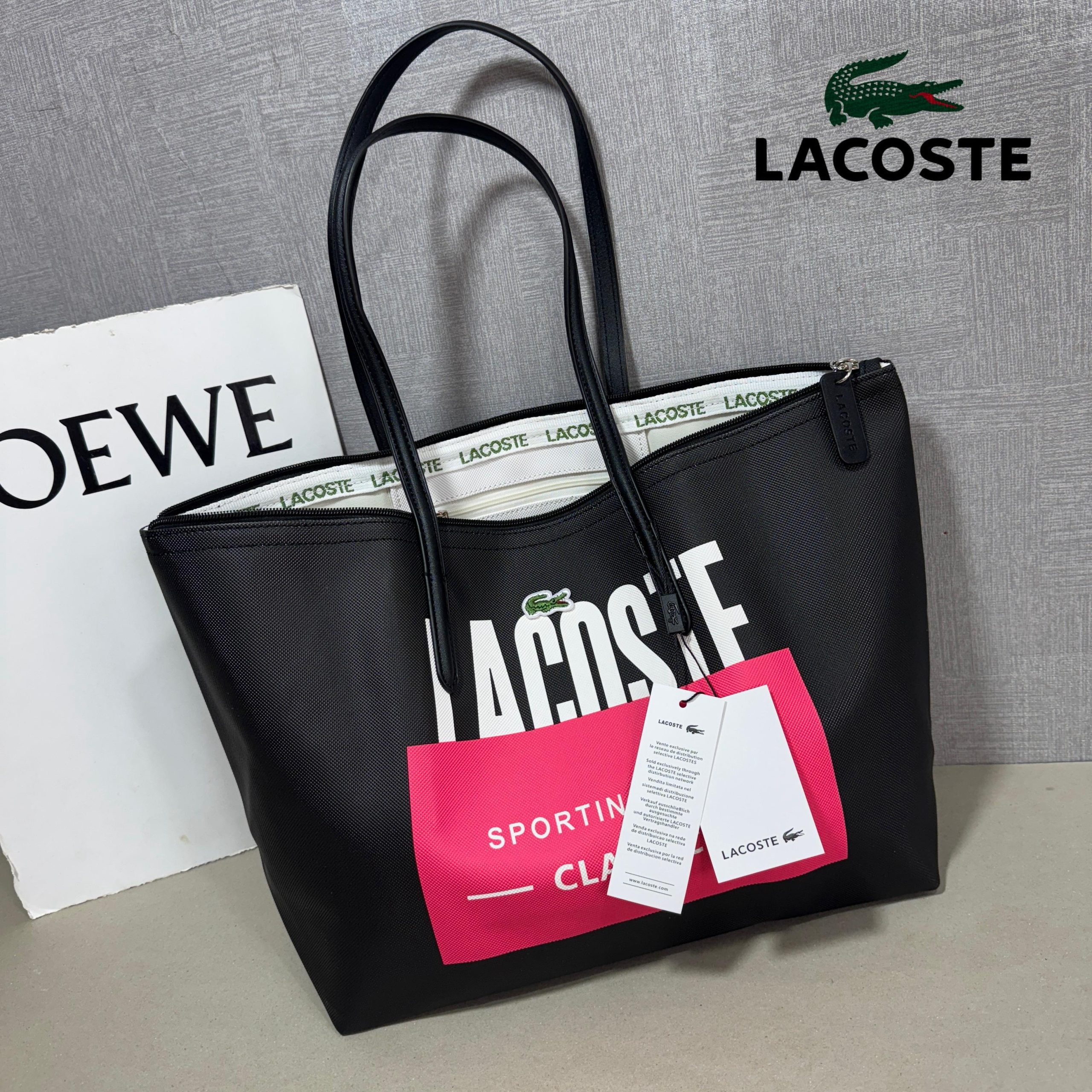LACOSTEE LARGE ZIP TOTE BAG - Image 3