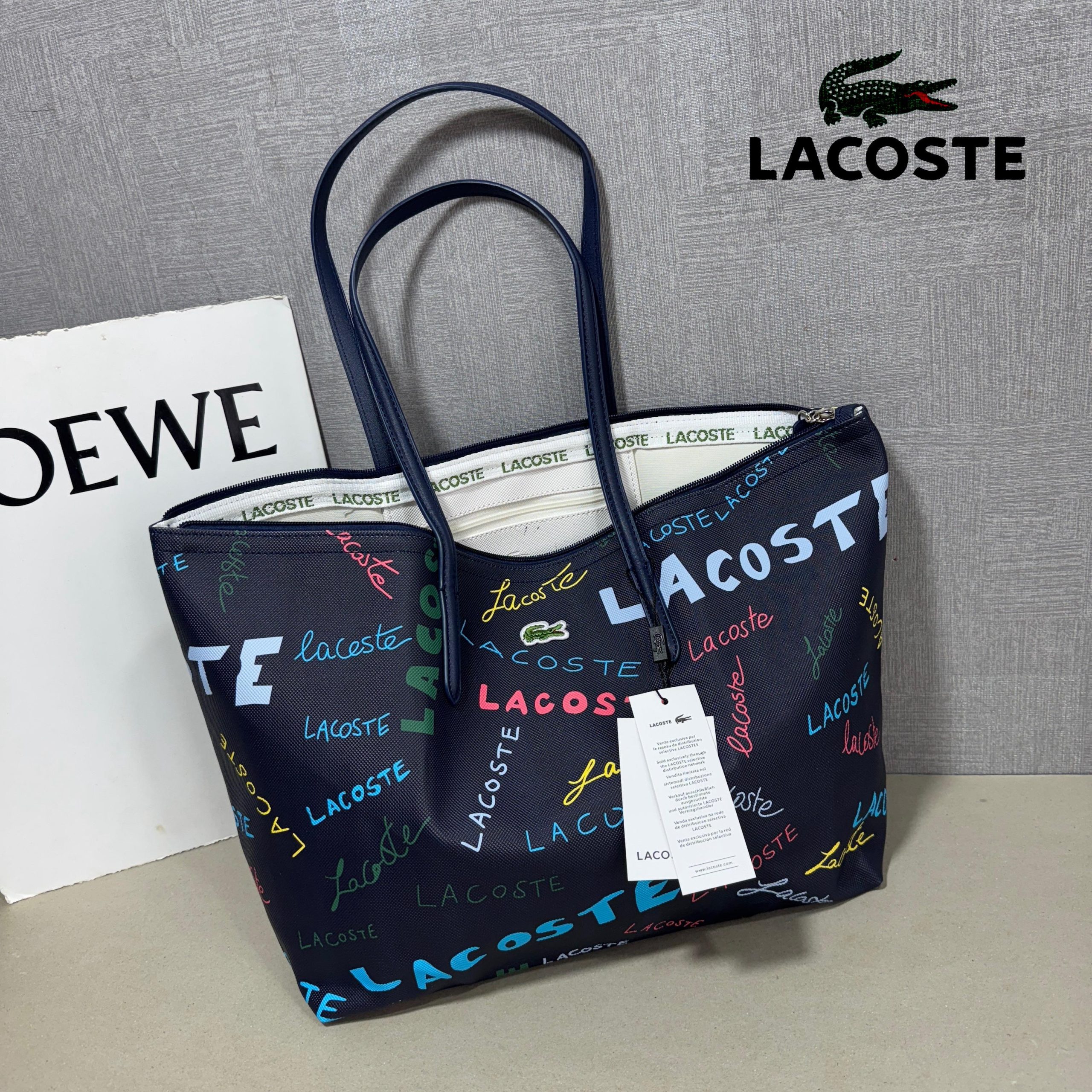 LACOSTEE LARGE ZIP TOTE BAG - Image 5