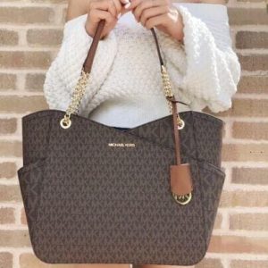 MICHAELL KORSS  JET SET TRAVEL LARGE CHAIN SHOULD BAG