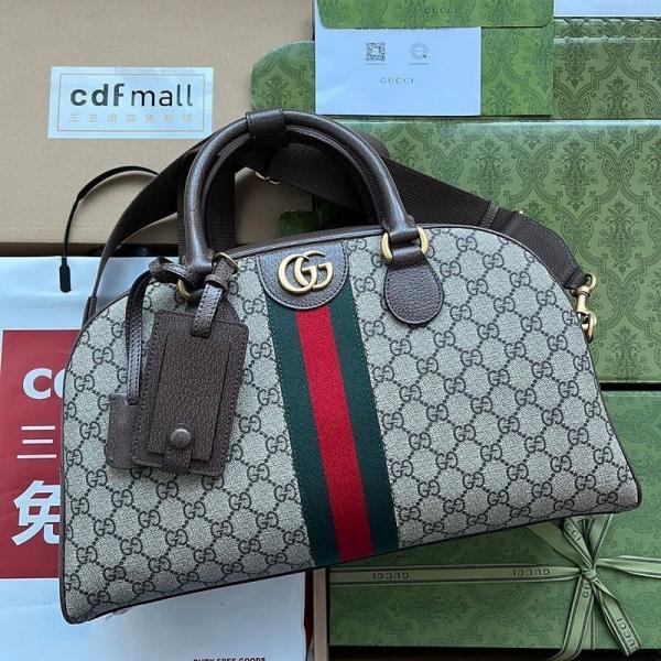 Guccii Medium Ophidia GG Top-Handle Bowling Bag