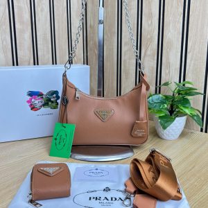 Pradaa Brown Re Edition  Shoulder Bag