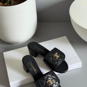 CHANELL-PARIS BLOCK HEELS