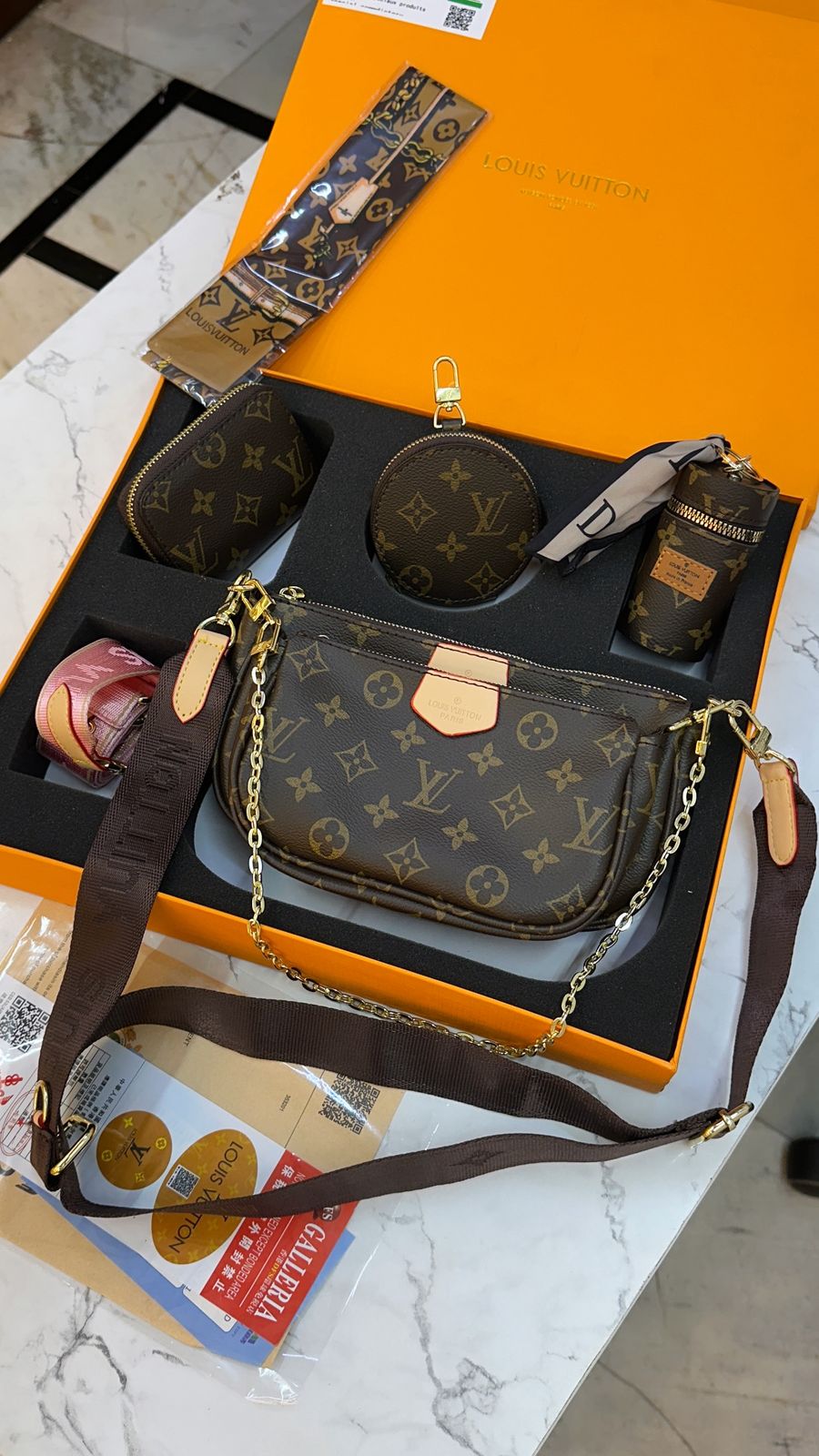 LOUISS VUITTONN LUXURY POCHETTE COMBO SET - Image 5