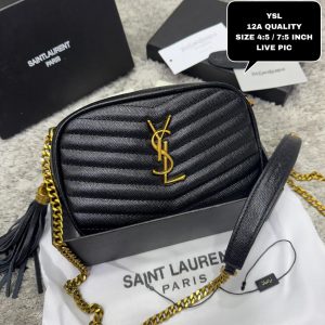 YSLL  Lou Mini leather shoulder bag