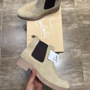 Christiann Louboutin pure leather chelsea boots