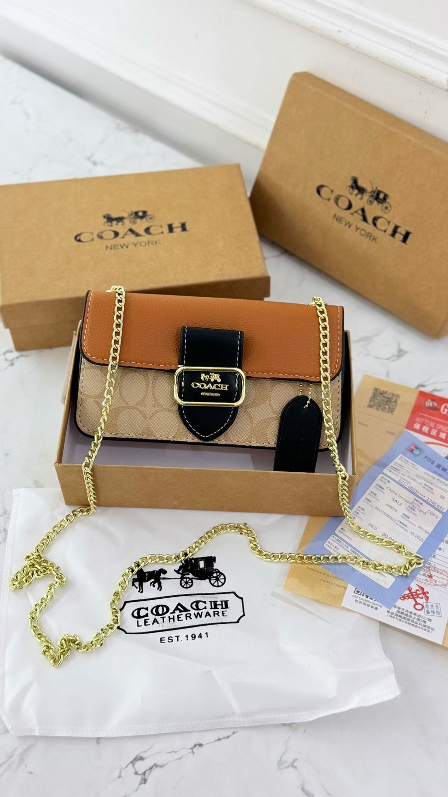 Coachh Morgan Crossbody In Colorblock Signature Canvas With Rivets