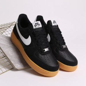 NikEE AirForcee 1 Low 07 Black Suede Gum